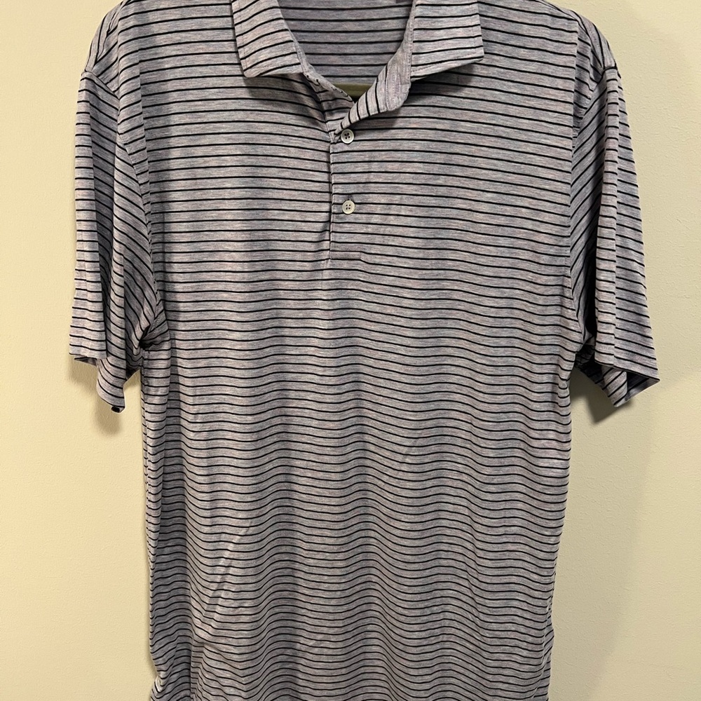 Tasc Purple Striped Men's Polo Shirt